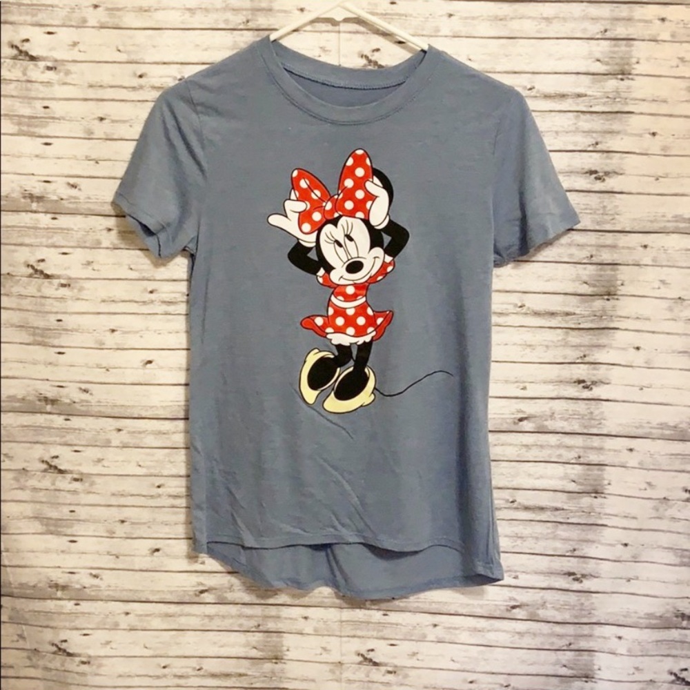 Disney blue Minnie Mouse short sleeve shirt